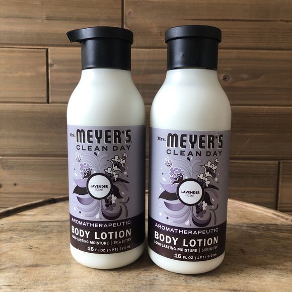 (2) MRS. MEYER'S CLEAN DAY Body Lotion for Dry Skin, Lavender scent - 16oz Each - Picture 1 of 6